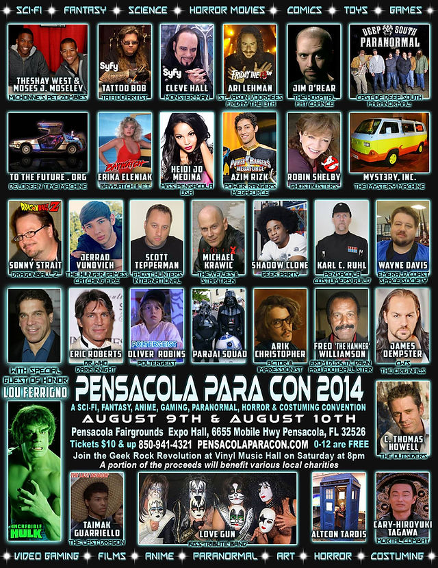Pensacola Para Con 2014 guest lineup poster