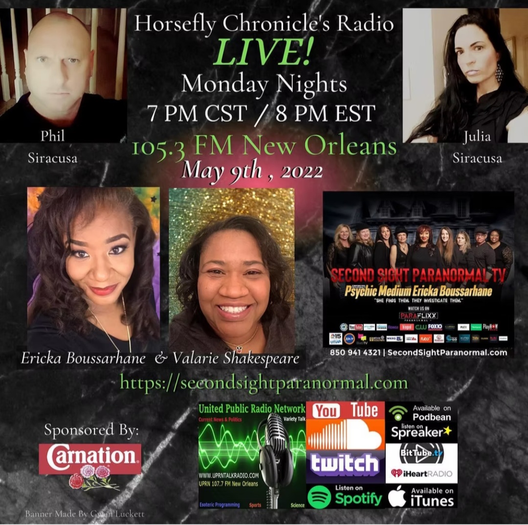 Horsefly Chronicle's Radio live promo featuring Ericka Boussarhane on 105.3 FM New Orleans