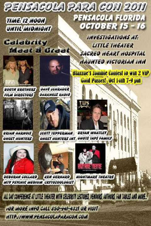 Pensacola Para Con 2011 paranormal convention poster