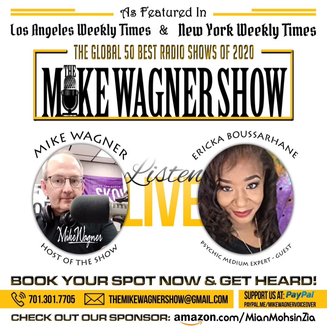 The Mike Wagner Show promo with psychic medium expert guest Ericka Boussarhane